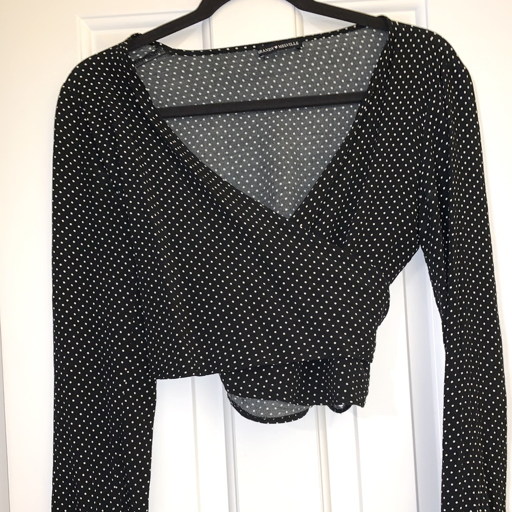 Brandy Melville wrap around/tie top